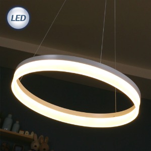(FL) LED 화이트링 펜던트 40W (600파이) 식탁등/주방등/포인트등/인테리어 조명